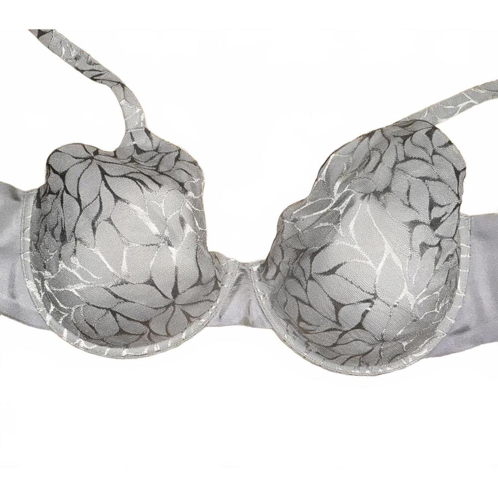 Bali Silver Gray Floral Underwire Bra